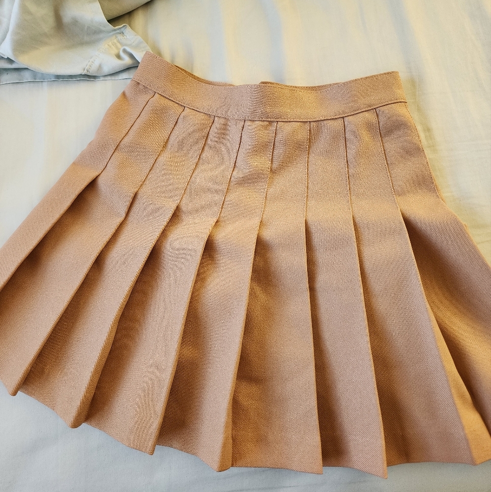 LA apparel camel tennis skirt